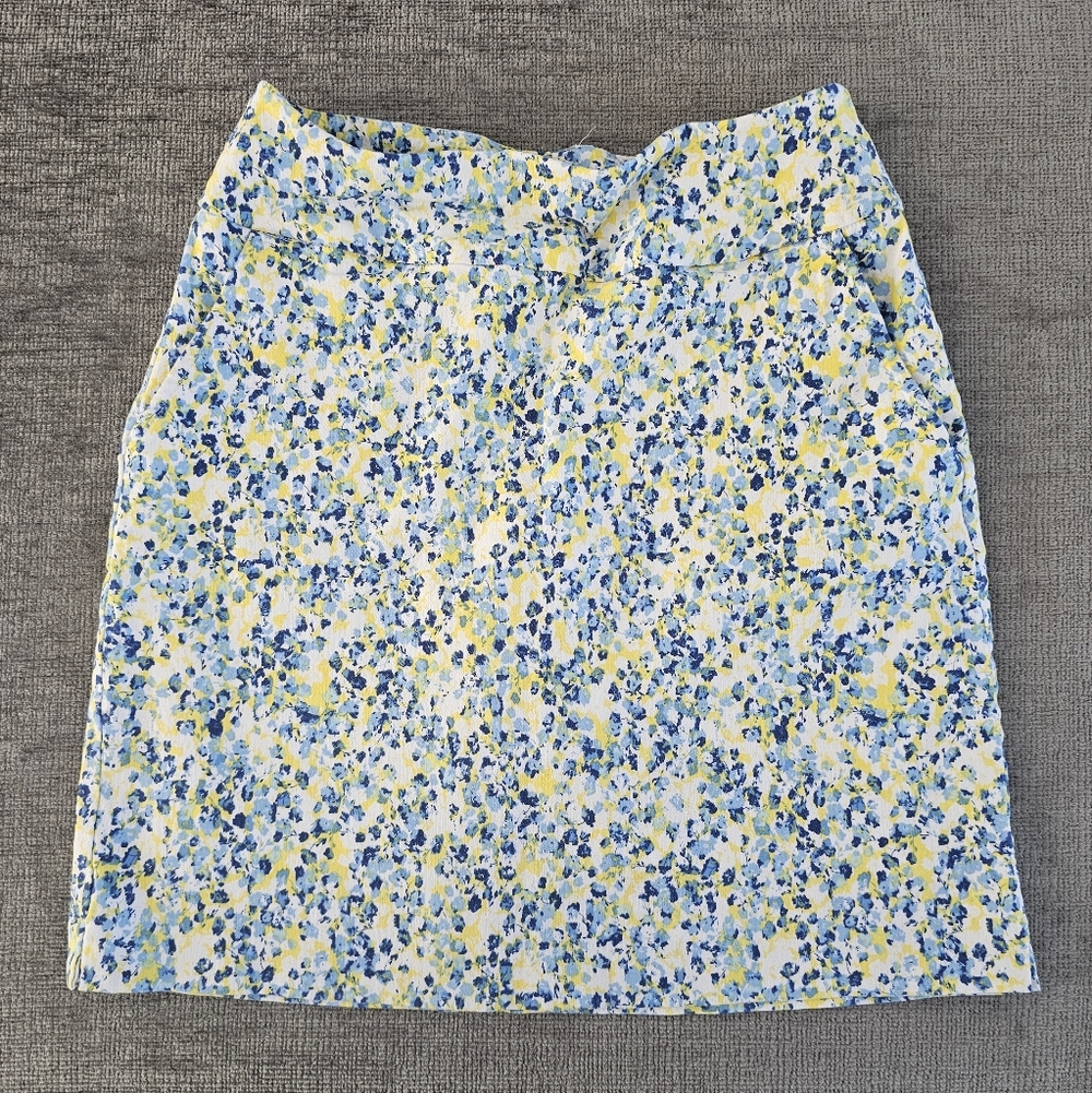 UP! Floral Yellow & Blue Print Women's Skorts